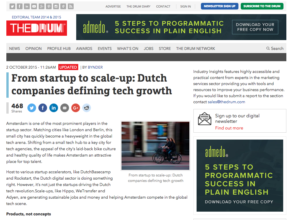 Startup scale Dutch companies defining tech growth screenshot