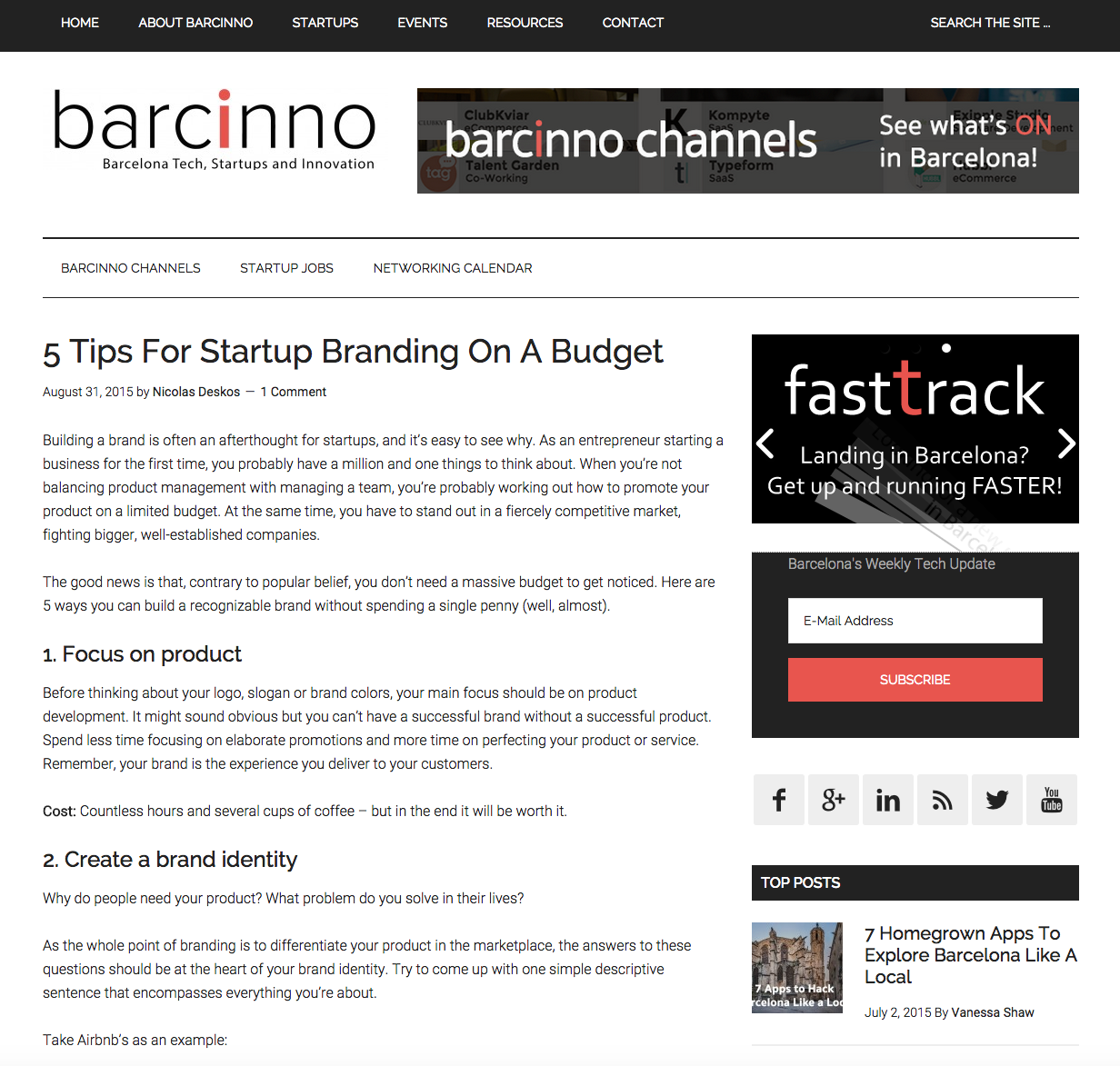 barcinno 5 tips startup branding budget