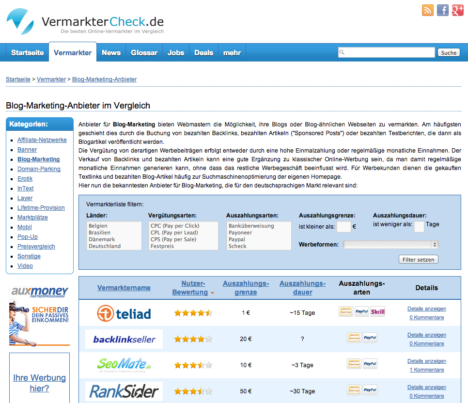 Vermarkter Check Vermarkter Check