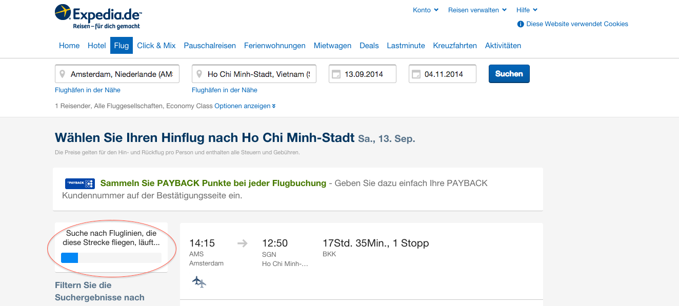 Expedia screenshot Expedia screenshot